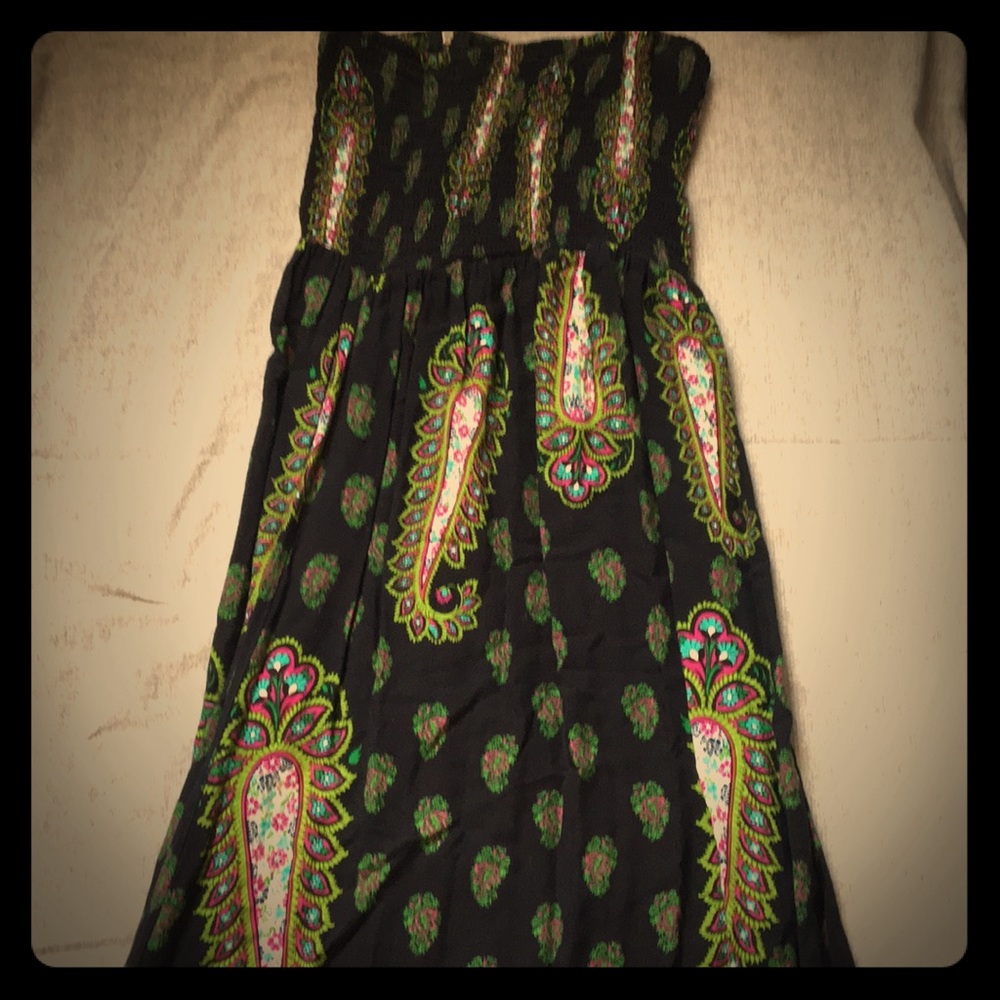 Floral strapless maxi